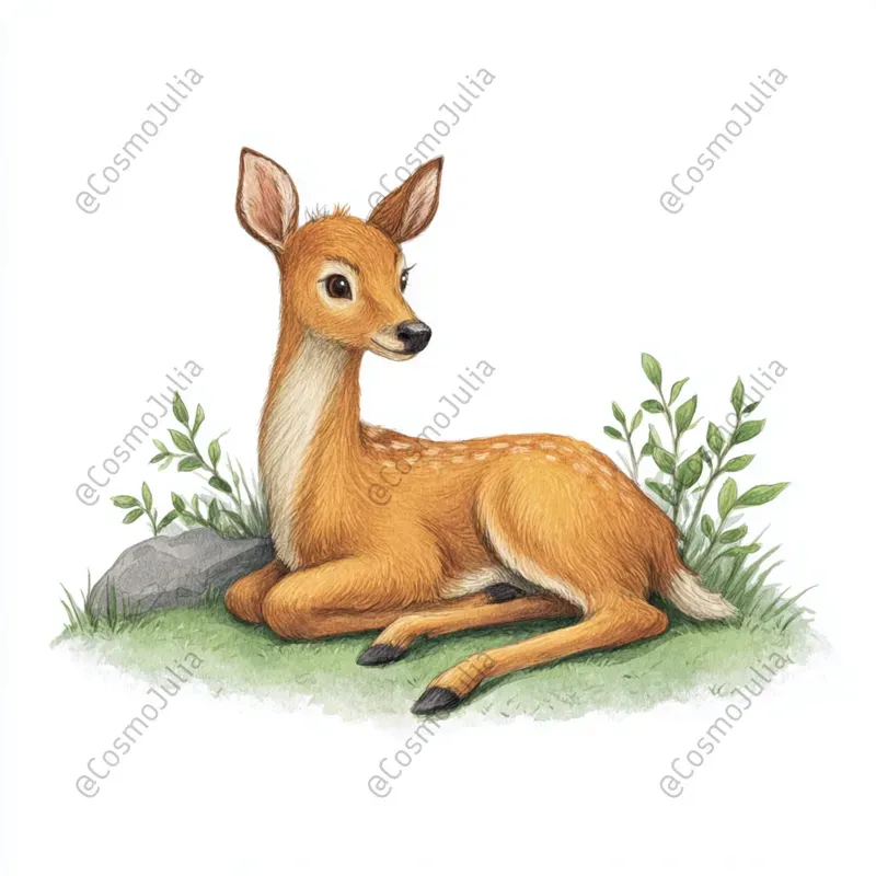 Cute Watercolor Animal Clipart