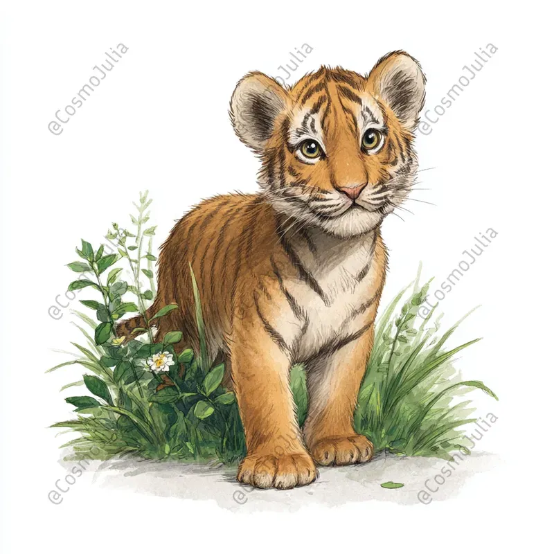 Cute Watercolor Animal Clipart