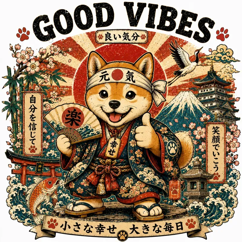 Japanese Retro Mascot Tshirts