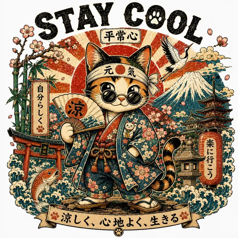 Japanese Retro Mascot Tshirts