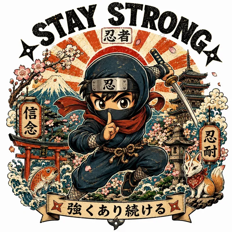 Japanese Retro Mascot Tshirts