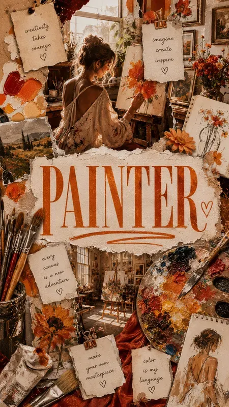 Artistic Vision Board Phone Wallpapers