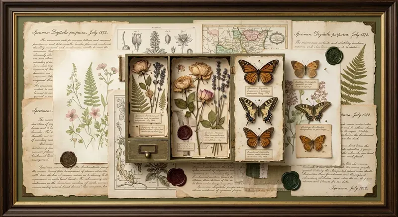 Vintage Botanical Collage Art