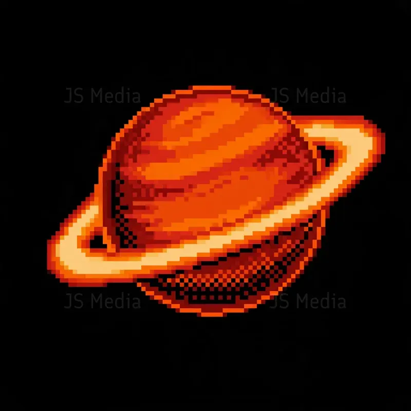 16bit Retro Scifi Planet Icons