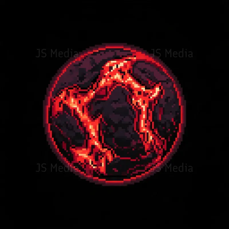 16bit Retro Scifi Planet Icons
