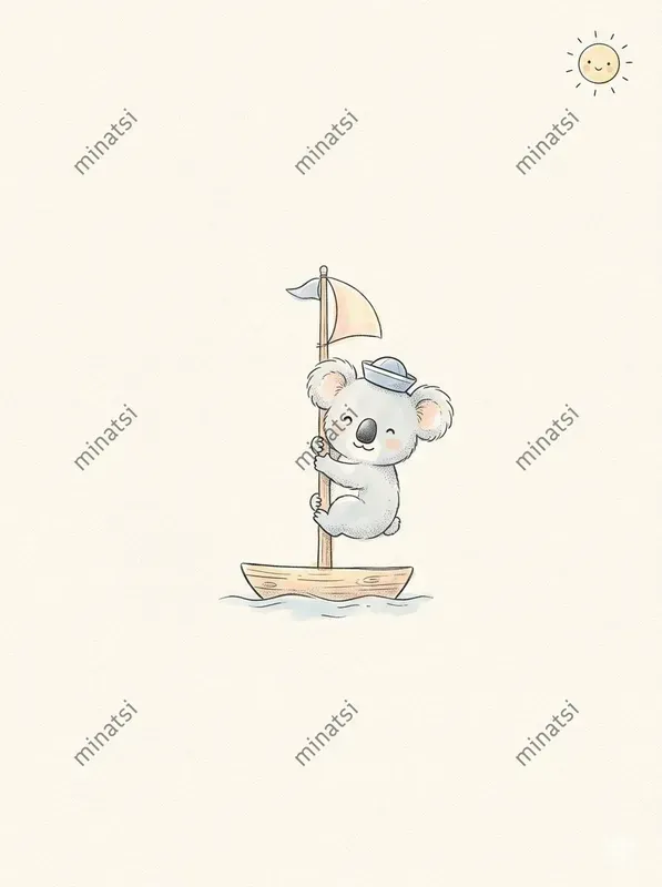 Pastel Nautical Animal Watercolor Art