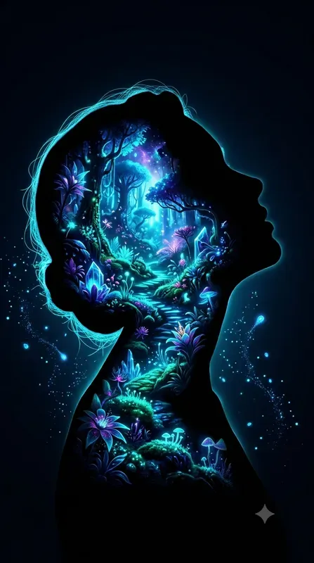Cinematic Double Exposure Inner Worlds