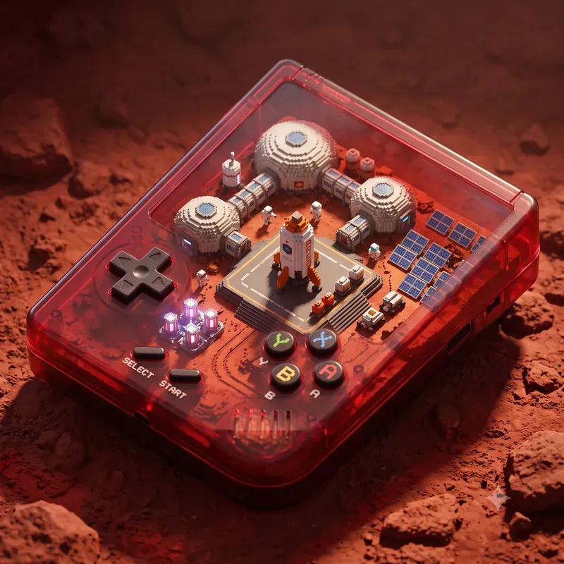 3D Game Boy Pixel Art Dioramas