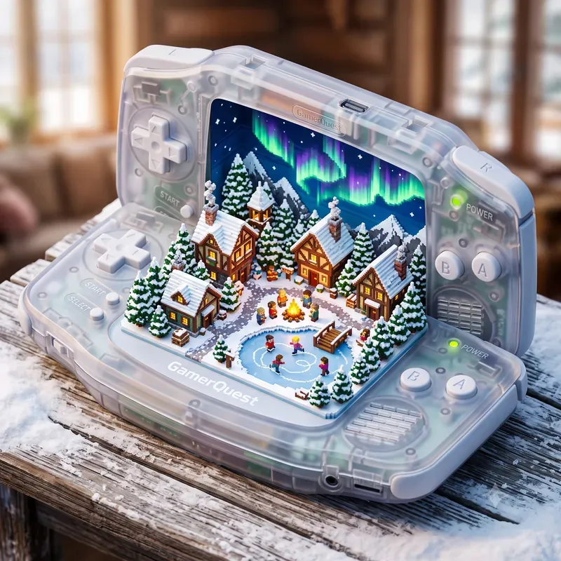 3D Game Boy Pixel Art Dioramas