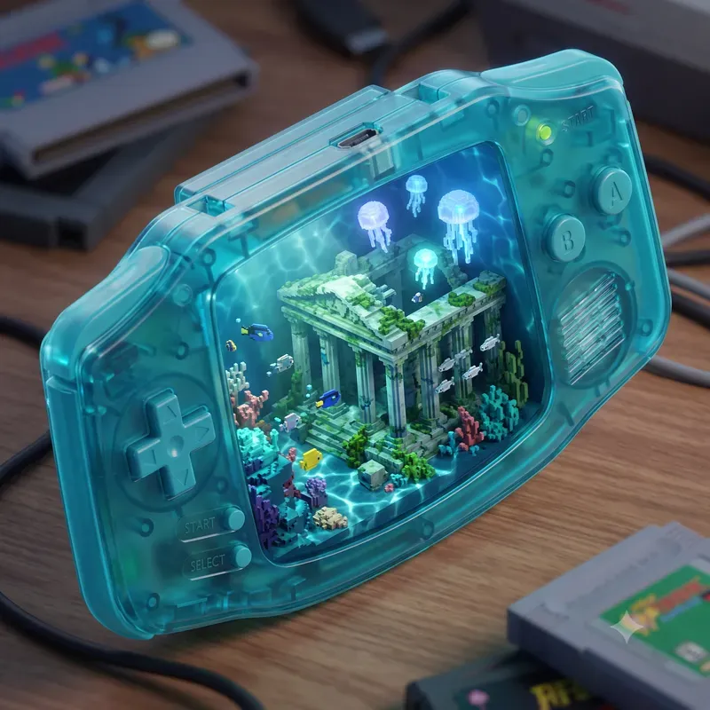 3D Game Boy Pixel Art Dioramas