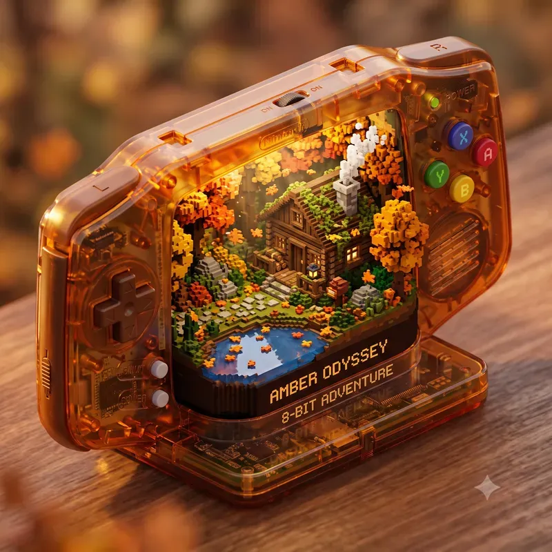 3D Game Boy Pixel Art Dioramas