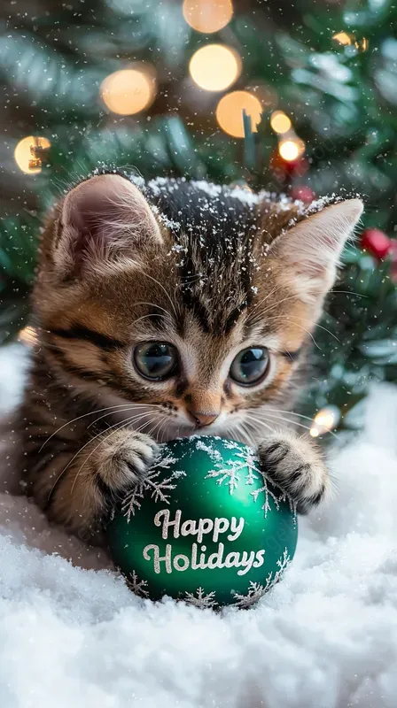 Baby Animals For Christmas Cards