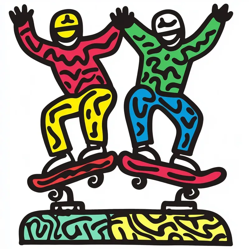 Keith Haring Style Doodle Designs