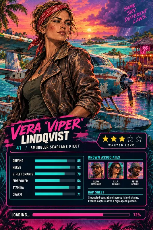 Openworld Crime Game Loading Cards