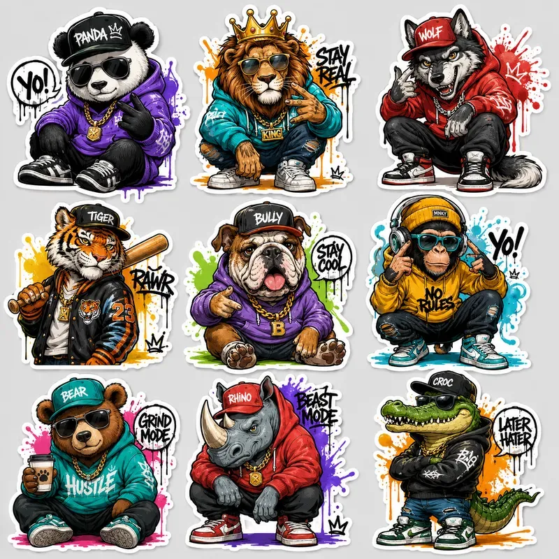 Neon Graffiti Sticker Pack Collections