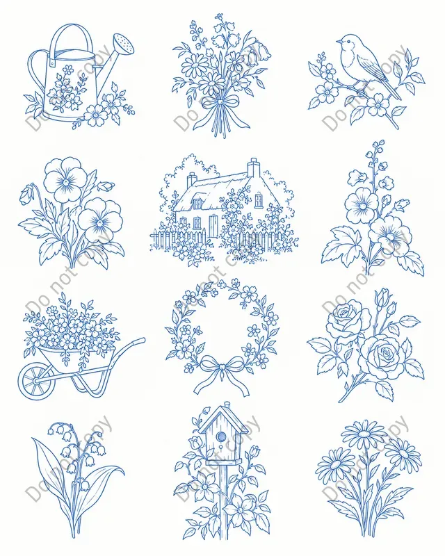 Embroidery Motif Transfer Sheets