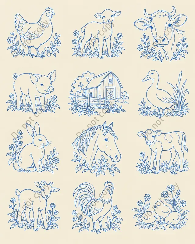 Embroidery Motif Transfer Sheets