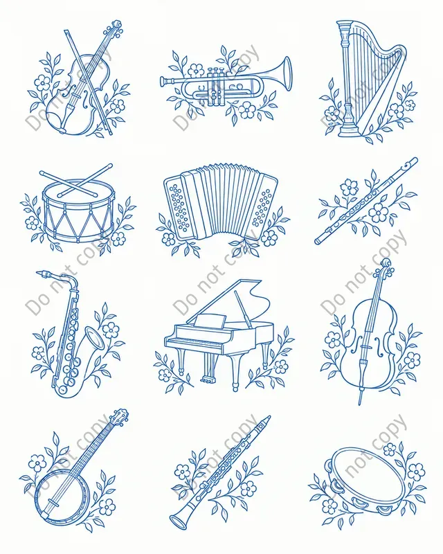 Embroidery Motif Transfer Sheets