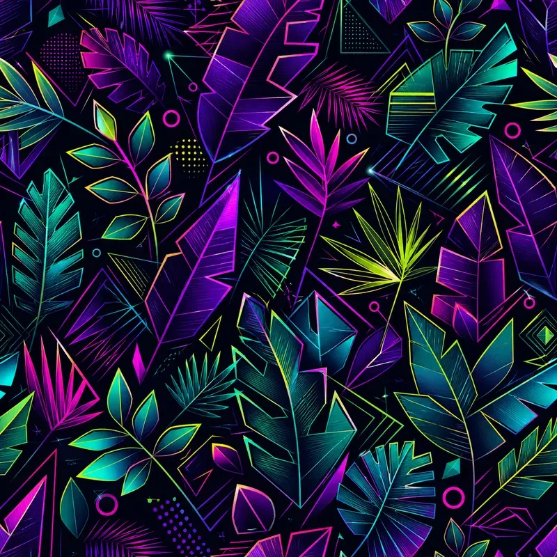 Neon Tropical Pattern Collections