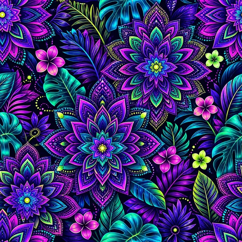 Neon Tropical Pattern Collections