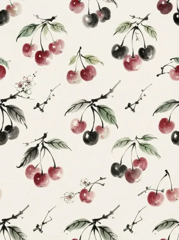 East Asian Ink Wash Seamless Patterns