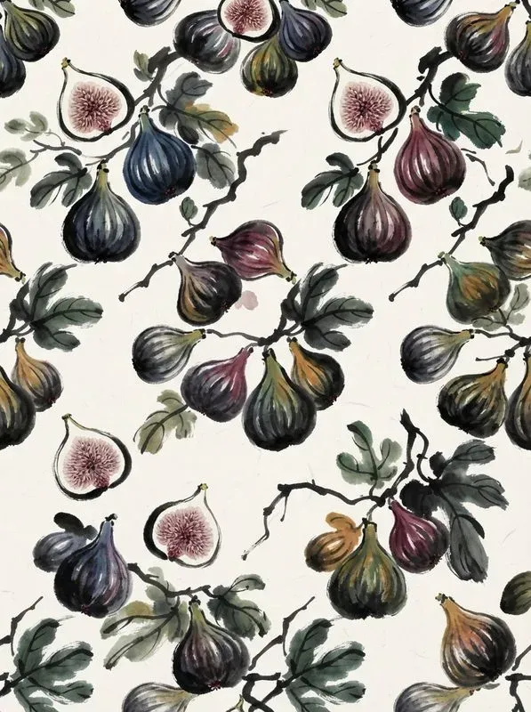East Asian Ink Wash Seamless Patterns