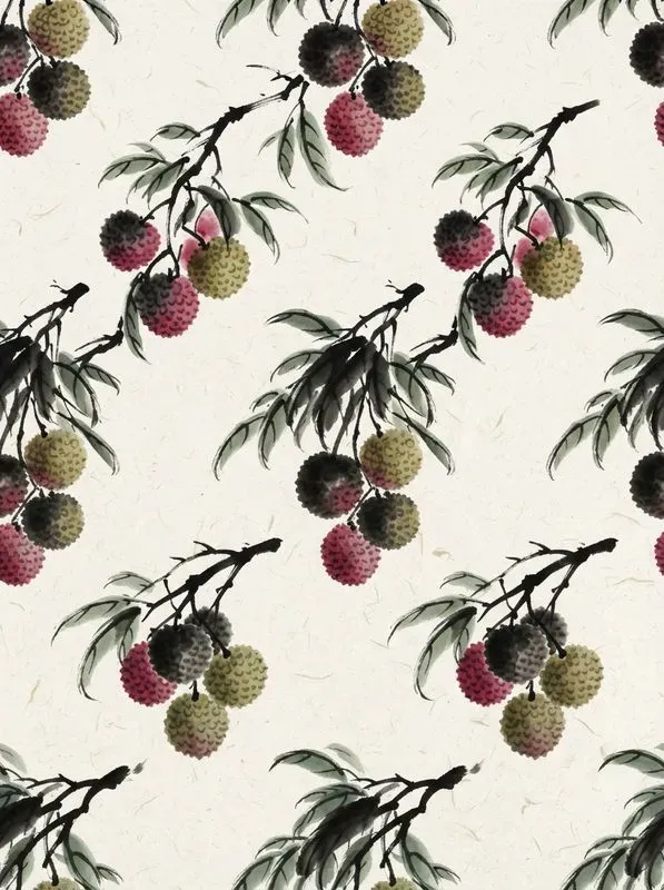 East Asian Ink Wash Seamless Patterns