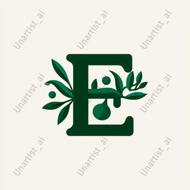 Organic Foliage Letter Emblems