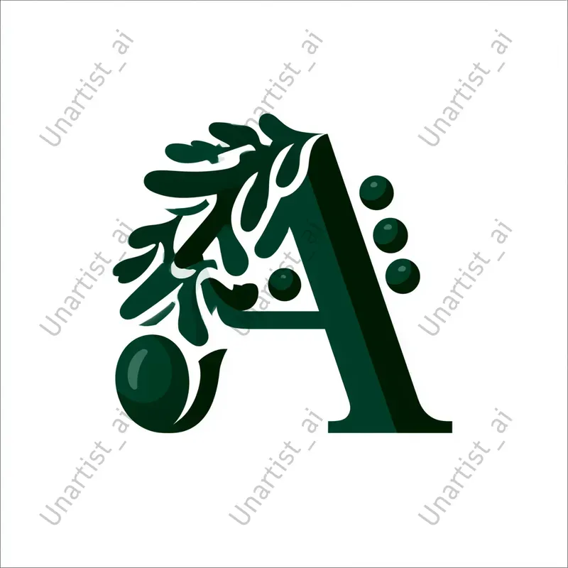Organic Foliage Letter Emblems
