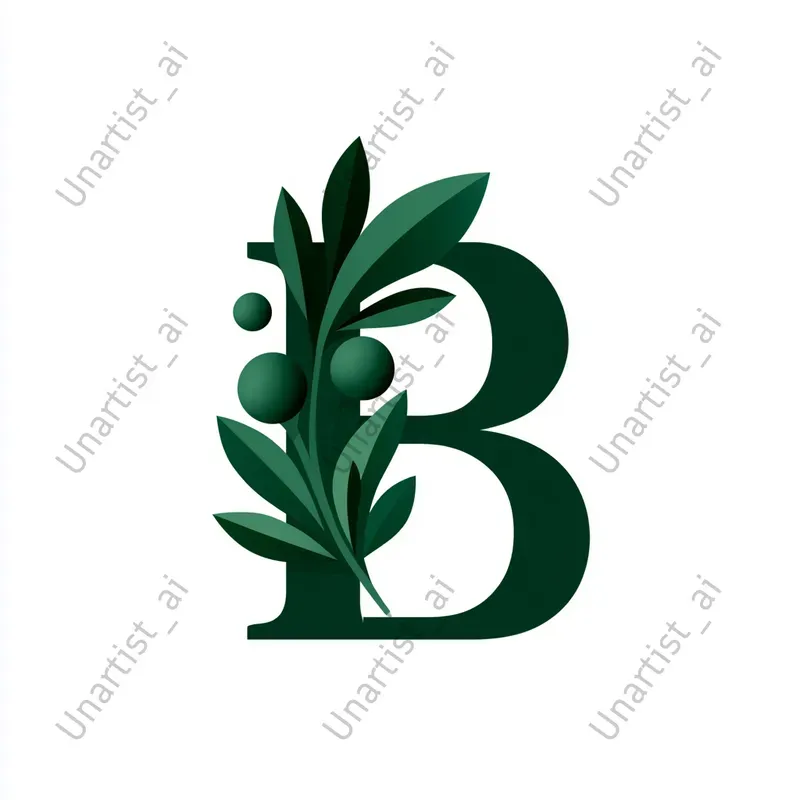 Organic Foliage Letter Emblems