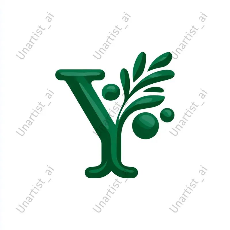 Organic Foliage Letter Emblems