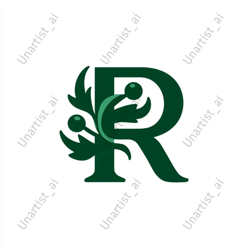 Organic Foliage Letter Emblems