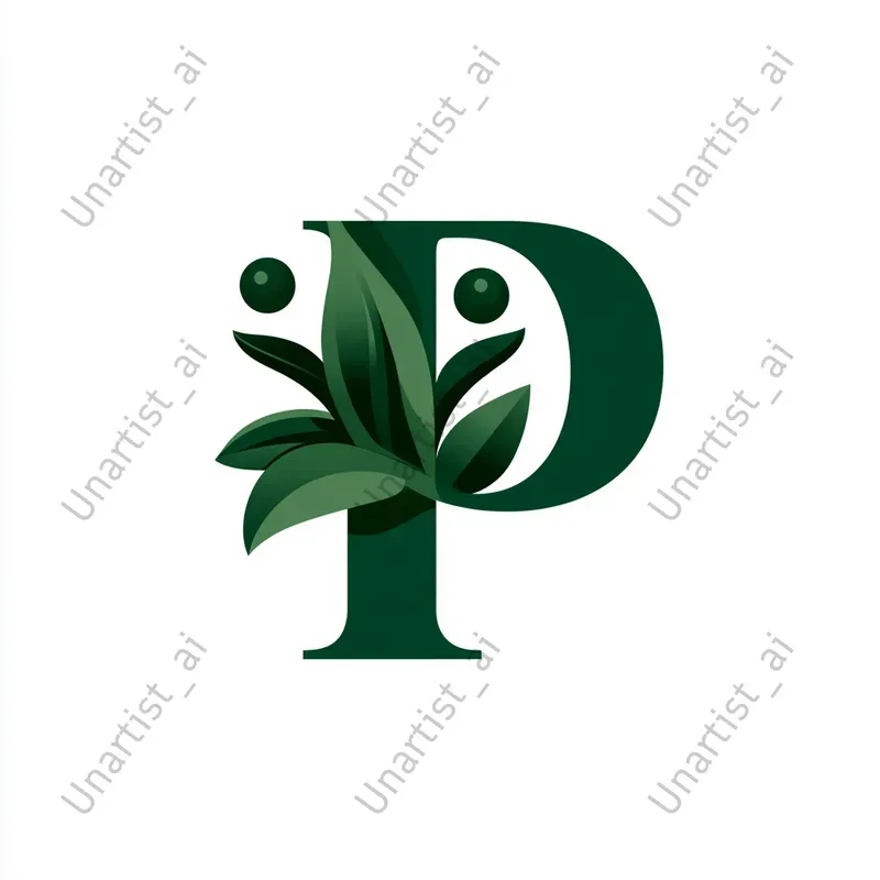 Organic Foliage Letter Emblems