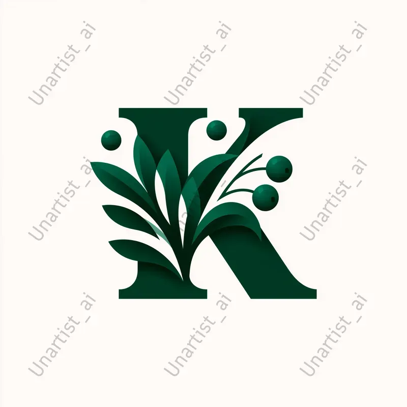 Organic Foliage Letter Emblems