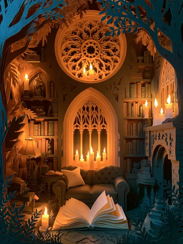 Paper Diorama Cozy Room Scenes