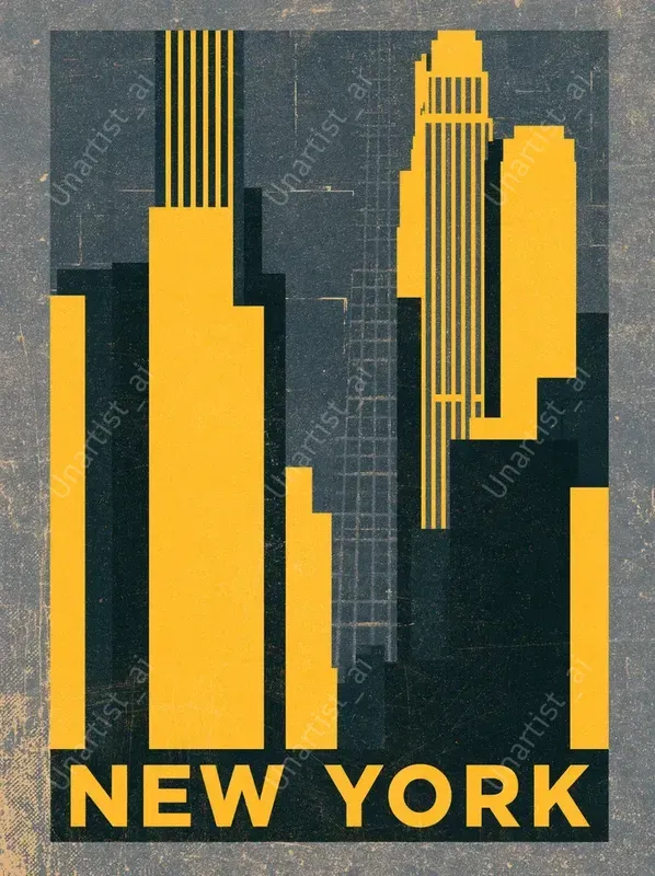 Bauhaus Minimalist Travel Posters