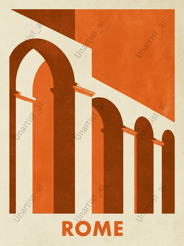 Bauhaus Minimalist Travel Posters