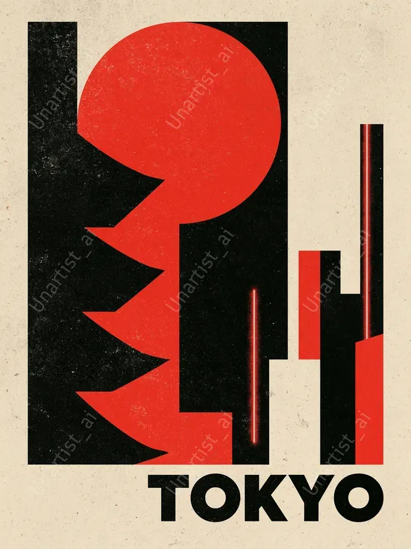 Bauhaus Minimalist Travel Posters
