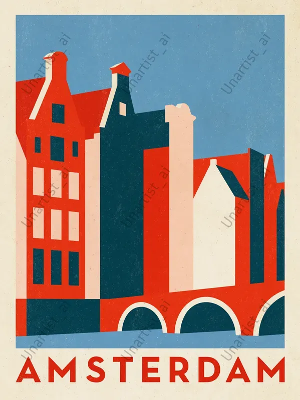 Bauhaus Minimalist Travel Posters