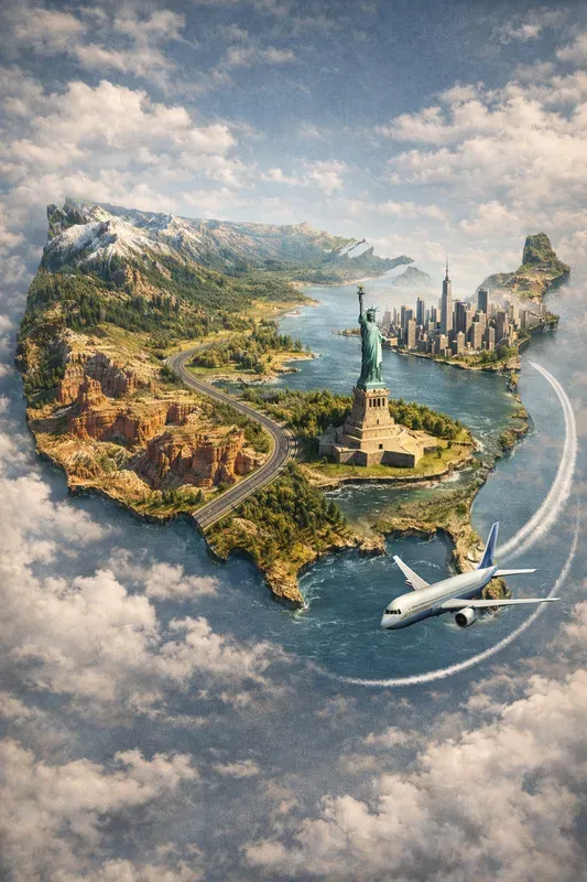 Travel Map Illustration Generator
