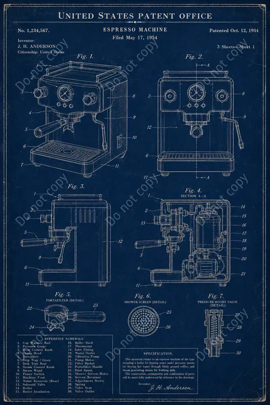 Vintage Patent Print Posters