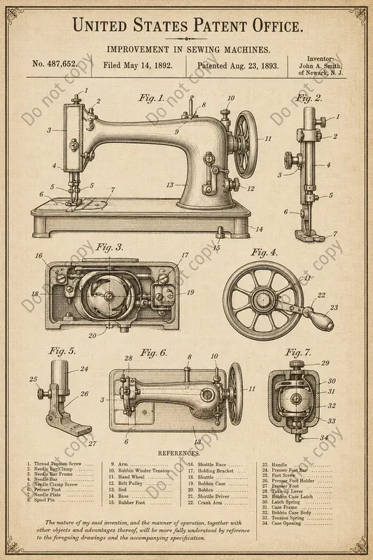 Vintage Patent Print Posters
