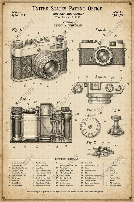Vintage Patent Print Posters