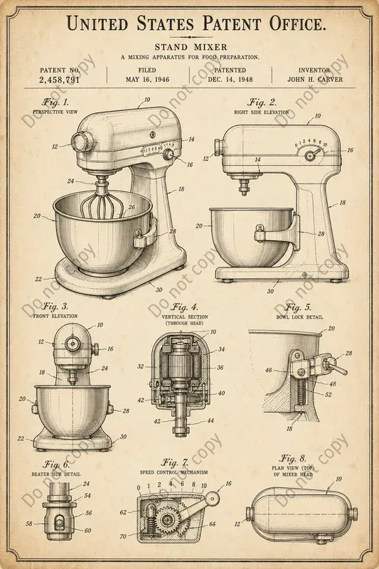 Vintage Patent Print Posters
