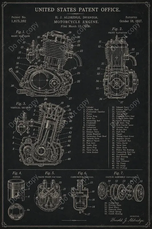 Vintage Patent Print Posters