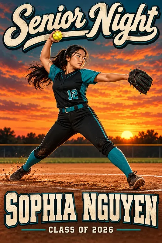 Senior Night Sports Poster Designs