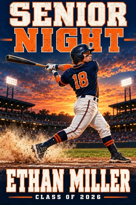 Senior Night Sports Poster Designs