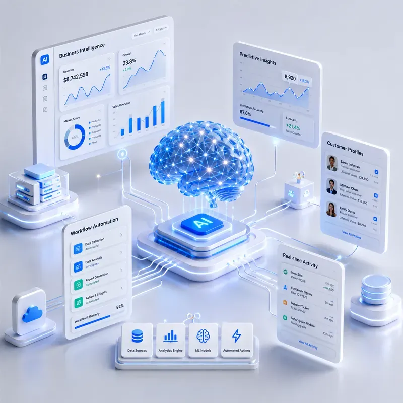 Futuristic 3D Connected Technology Scenes