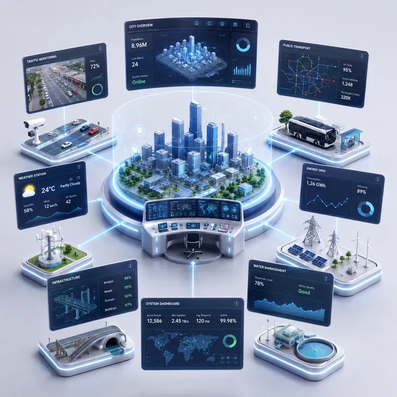 Futuristic 3D Connected Technology Scenes