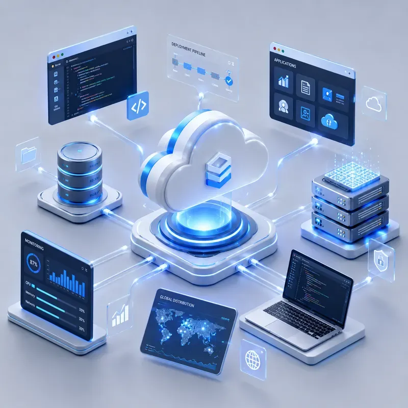 Futuristic 3D Connected Technology Scenes